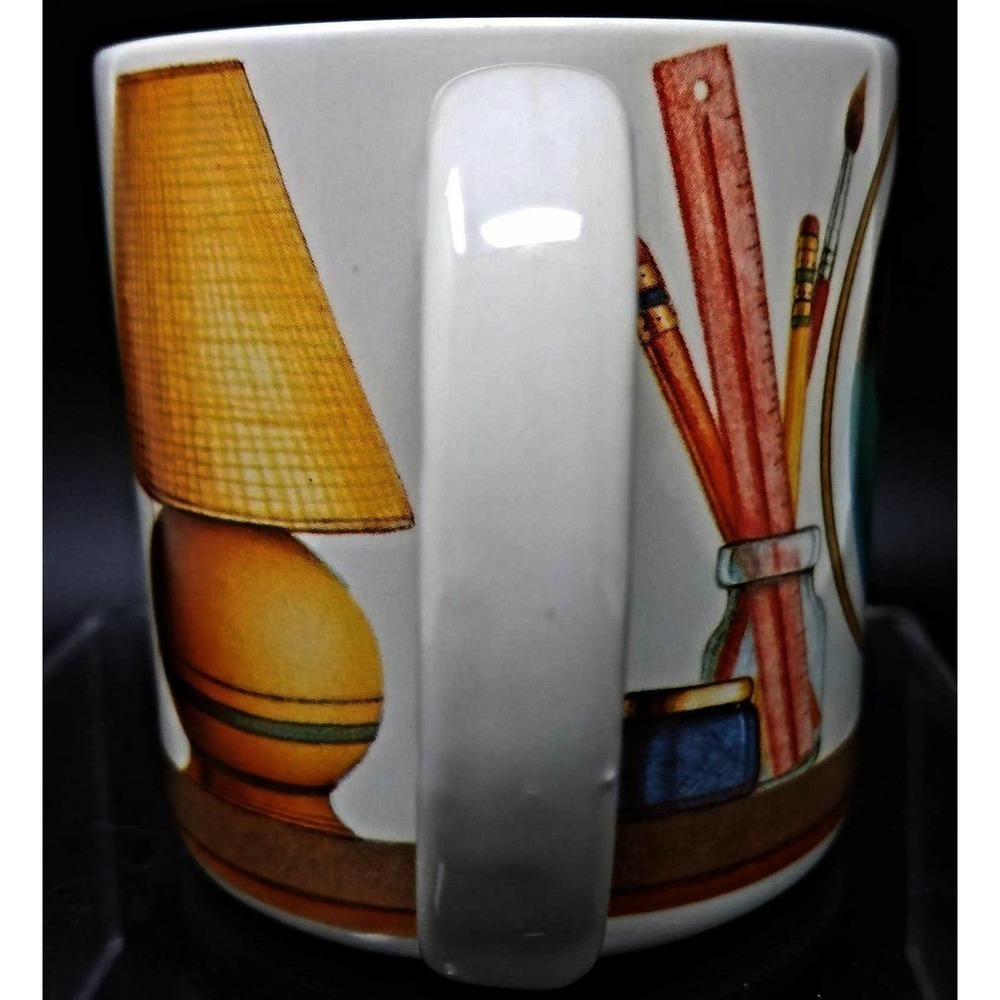 Potpourri Designs 1995 Denny Buckhart Teacher's Books Globe Cup Mug 11oz Vintage - Picture 4 of 6